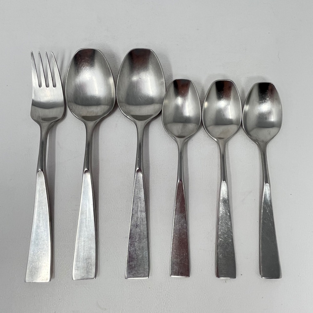 Towle Candid 3 Teaspoon Spoon Dinner‎ Fork Soup Set 6 Pcs Flat End Japan Supreme